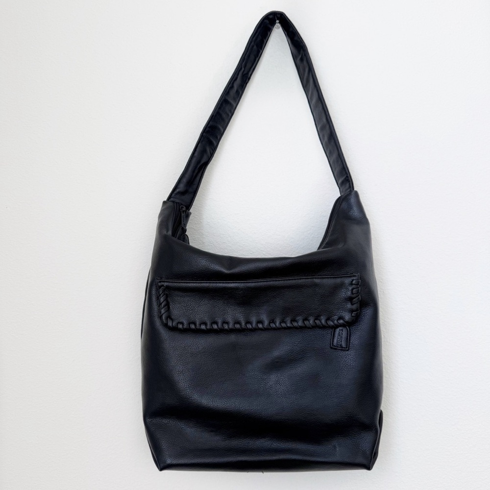 Esprit Black Hobo Bag with Braided Detail